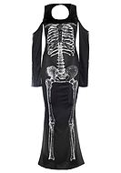 Skelett, lång klänning med cold shoulder och slits